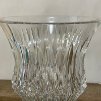 ~€ Heavy Crystal Glass 8” Vase Deep Cut Decor