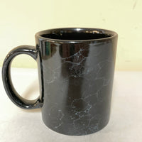 *Vintage Black NASCAR Auto Racing Silver Medallion Plate Coffee Mug Cup
