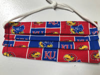 CoviCover University of Kansas “Jayhawks” Pleated Pocket Face Mask