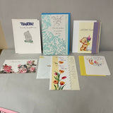 <€€ New Lot/7 Thank You Greeting Cards w/ Envelopes