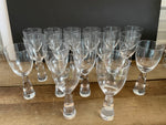 Set of 18 Crystal Glass Heavy Stemmed 7.75” Barware Beer Glasses Goblets