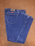 MENs WRANGLER Jeans 96501MR 33” x 30” Regular Fit Gently Worn Frayed Knee