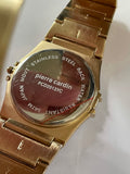 <€€ New Mens PIERRE CARDIN WATCH Collectible Limited Edition Gold Round Face NIB