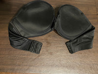 Womens Bra Size 36/38 Black Padded Push Up Strapless Sexy Bling Jewels