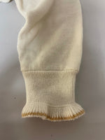 Girls Medium Sz 10T-12T Sears Roebuck Ivory Long Sleeve Sweater Turtleneck Gold Thread