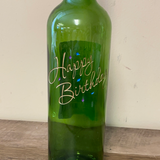 a** Happy Birthday Celebration Green Wine Bottle Gift Windsor 2013 Calif Merlot