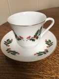 €¥ Vintage China CHRISTMAS HOLLY HOLIDAY Set Retired Japan 