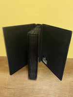 a** Vintage Burnes Mini Max Photo Album 4x6 Holds 60 Photos plus Front Bear & Bow Pewter Mounted Frame