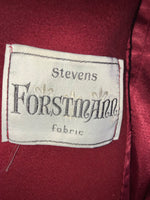 Vintage Womens STEVENS FORSTMAN Red Wool Coat Collar Top Stitched