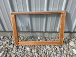 a** Wood Frame Encased Single Pane Window Art Projects 28” L x 19” H x 1” D interior hook #7
