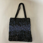 Small Black & Blue Beaded Purse Bag Formal Evening