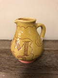 €a** Vintage Pottery Gold Brown Glaze 5.5” Pitcher Handle Vase EM 1792