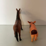 a* Vintage Set/2 Luckystar Play Animals Horse & Pig Figurines Schleich China 1990s