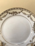 €€ Vintage China Hand Painted NIPPON Raised Gold Scroll 6.5” Set of 4 Bread Plates