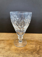 a** Crystal Cut Clear Glass Cordials Wine Goblet Barware Glasses Set of 8 4.5” H