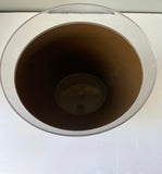 a** Brown Acrylic Trash Can Wastebasket Office Bathroom Laundry