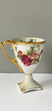 (L) <€€ Vintage Ceramic 3” Mini Cup Gold Gilt Hand Painted China