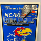 € Kansas Jayhawks 2008 NCAA Men’s National Champions PARKING ONLY Sign 12x18