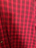 € Mens XLarge Roundtree & Yorke Red and Black Plaid Shirt Short Sleeve  Button Down Pocket