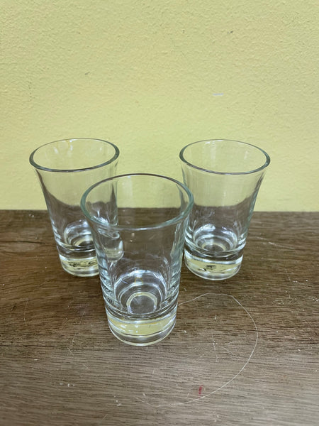 a** Set/3 Clear Shot Glasses 2.75” H