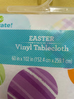 a** NEW Easter Eggs Vinyl Tablecloth 60" x 102" Rectangle Sealed