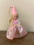 a* Vintage 6” Blonde PRINCESS Doll Blonde Pink Hat Dress