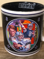 Vintage NFL Dallas Cowboys Troy Aikman Ceramic Coffee Mug Cup 1993 Sports Impressions