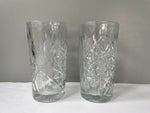*Vintage Pair/Set of 2 6.25” Heavy Star Cut Crystal Glass 6” Bud Vases Decor