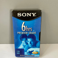 a* (3) Sony VHS Premium Grade Blank Video Cassette Tapes T-120 6 hrs