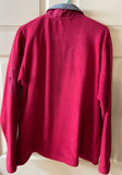 € Mens Medium PROSPIRIT Red Full Zip Up Fleece Jacket Medium Pockets