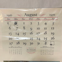 a* Vintage 1950 (mirrors 2023, 2034, 2045) May & August Calendar Currier & Ives The Travelers