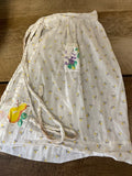 <€€ Vintage KITCHEN Half APRON Handmade Country Farm Yellow Flowers Cotton Stained