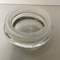 Empty Glass Candle Jar 6.5” x 3.5” Clear w/ Suction Lid 18 oz