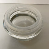 ~¥ Empty Glass Candle Jar 6.5” x 3.5” Clear w/ Suction Lid 18 oz