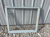 a** Wood Frame Encased Single Pane Window Art Projects 32” L x 28” H x 2” D w/ hook & handle #10
