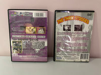 a* Lot/2 Vintage Comedy Movie DVDs Red Skelton Double Feature and The 3 Stooges-3 Episodes