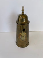 a** Vintage GATCO Solid Brass Coffee Tea Pot India Black Handle Hinged Lid