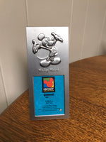 a* Vintage Mickey Mouse Silver Picture Photo Frame Disneyland