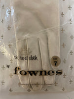 €€ The Royale Regal Cloth by Fownes, ivory/taupe, 14.5” L, size 7