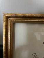 € Gold Marbled Design Photo Frame Holds 8x10 Wood Tabletop Hang