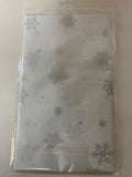 a** New Tissue Paper Silver Snowflake 9 sheets, 20” x 20” Sealed Holiday Christmas