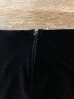 Womens Juniors LULY K Maxi Long Velvet Skirt Side Slits Black Size 7