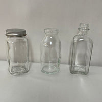 ~¥ Lot/9 Vintage Glass Apothecary Pharmacy Jars Bottles