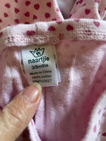 Baby Girls Naartjie 3-6 Months 2 Piece Hoodie Jacket & Heart Covered Footed Pants