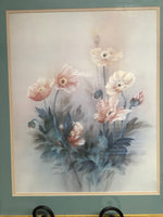 € Framed Art Print Floral Peonies Pencil Signed Lena Lui  1759/1950