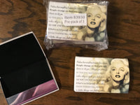 NEW Set/3 Marilyn Monroe  Magnetic Business Signature Card Holders NWT