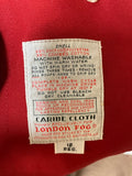 Vintage Womens Sz 12 London Fog Red Trench Rain Coat Mid Length