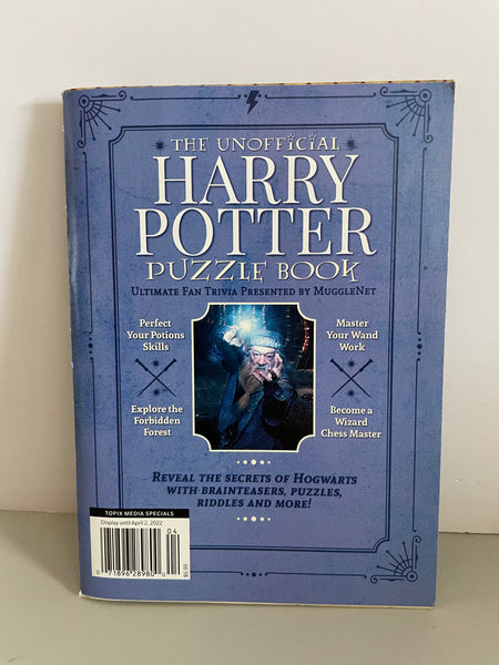<€€ NEW The Unofficial HARRY POTTER Puzzle Book Ultimate Fan Trivia J.K. Rowling’s April  2022 Mugglenet
