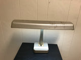 Vintage Industrial MCM Tube LIGHTING Table Desk Lamp Silver Rustic