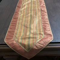 a* Fall Autumn Table RUNNER Striped Gold & Copper